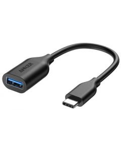 Anker 單口轉接器 手機電腦U盤轉換器 [USB-C轉USB-A] 黑色 A8165