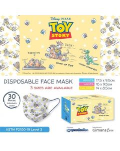 Gimans Care Disney Vol.2 Masks - Riders - Hand Painted (Yellow White) [Made in Hong Kong SAR China] Kids 30 pcs