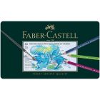 輝柏嘉 FABER-CASTELL 水彩筆 綠鐵盒 [水溶彩鉛色水溶性彩色鉛筆] 60色 FC117560