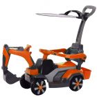 Livehon 電動車 男孩玩具車 挖臂挖掘機 學步 [兒童 大號] 橘色（滑行款+護欄遮陽棚）