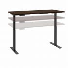 Move 60 Series Height Adjustable Standing Desk [150W x 75D] Mocha Cherry/Black Powder Coat